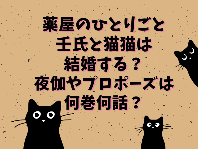 薬屋のひとりごと壬氏と猫猫は結婚する？夜伽やプロポーズは何巻何話？