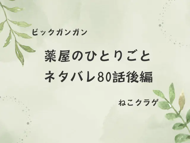 薬屋のひとりごとネタバレ80話後編！楼蘭は砦の上で何を？
