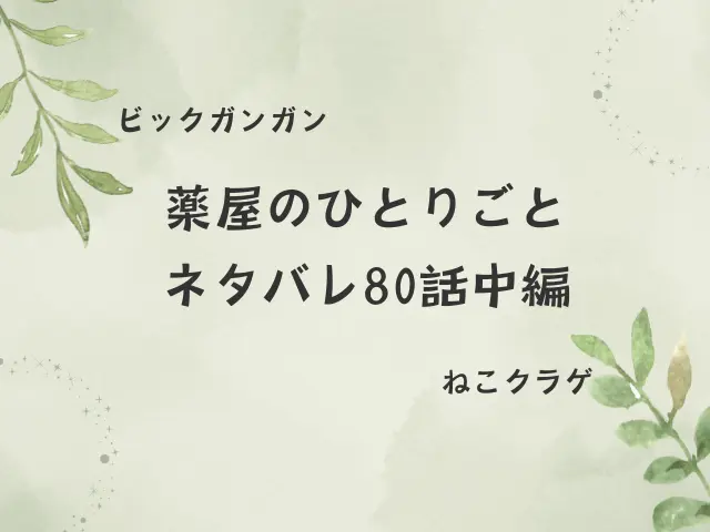 薬屋のひとりごとネタバレ80話中編！楼蘭は砦の上で何を？